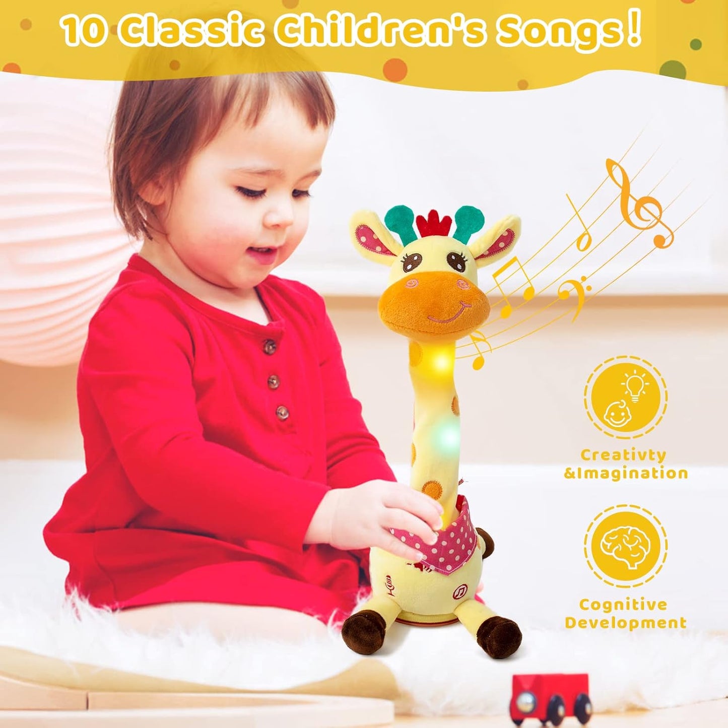 🎉 Best-selling musical giraffe toy – sings, dances, and repeats what you say! 🦒🎵