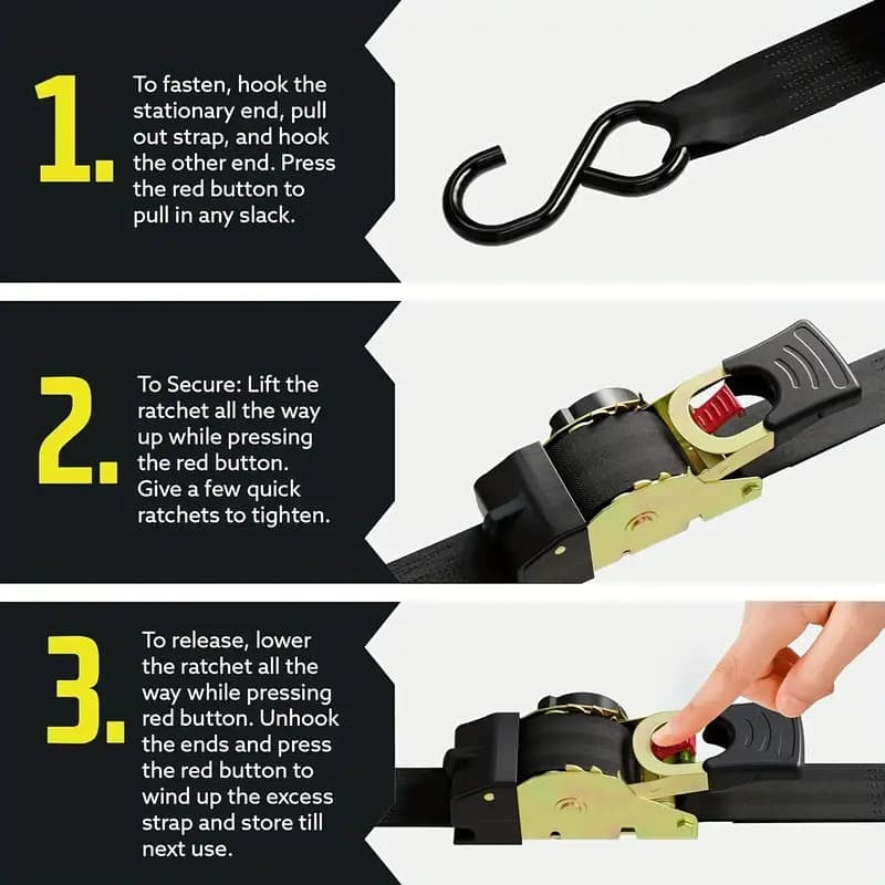 🎁 Limited Time – Upgraded 2026 Retractable Ratchet Strap (Perfect Gift for Men💙)