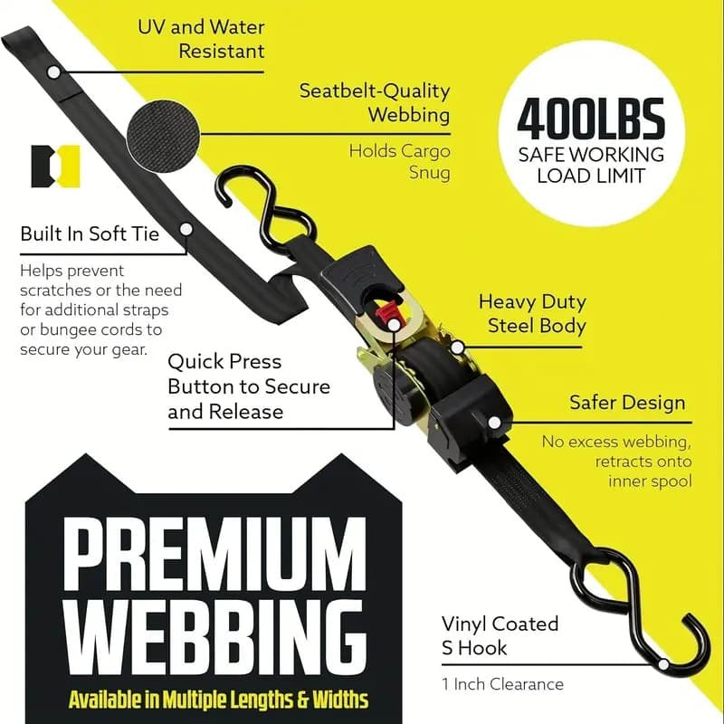 🎁 Limited Time – Upgraded 2026 Retractable Ratchet Strap (Perfect Gift for Men💙)