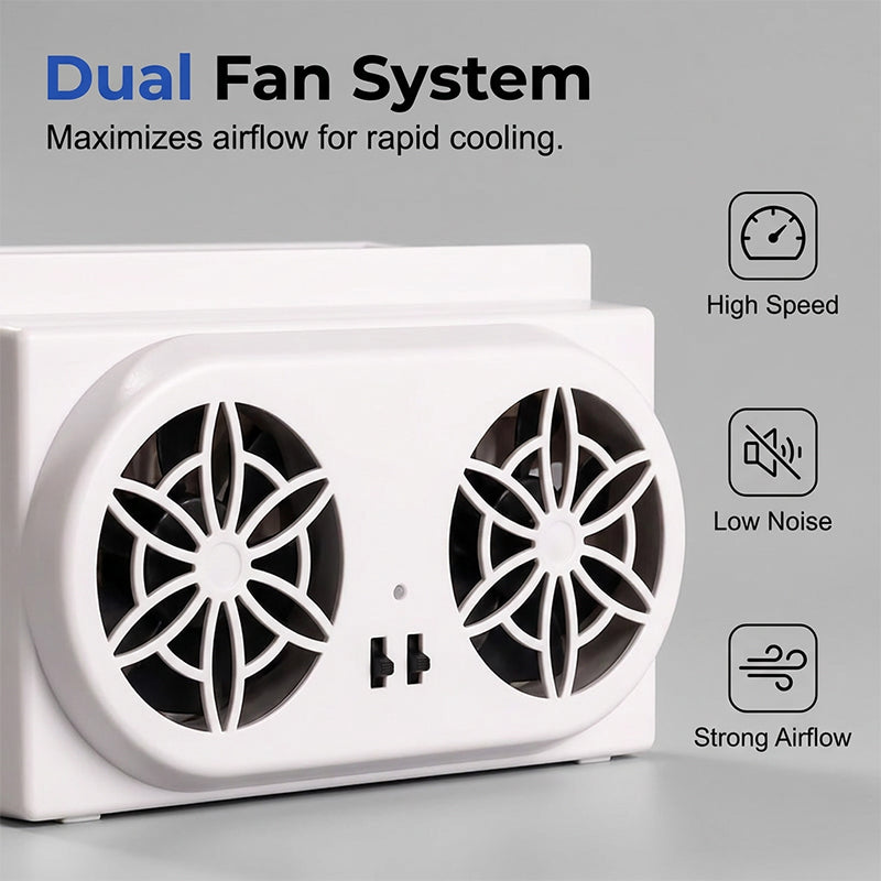 ☀️🚗Get 50% off now🔥Solar-powered car fan – Cool down your car without draining the battery.