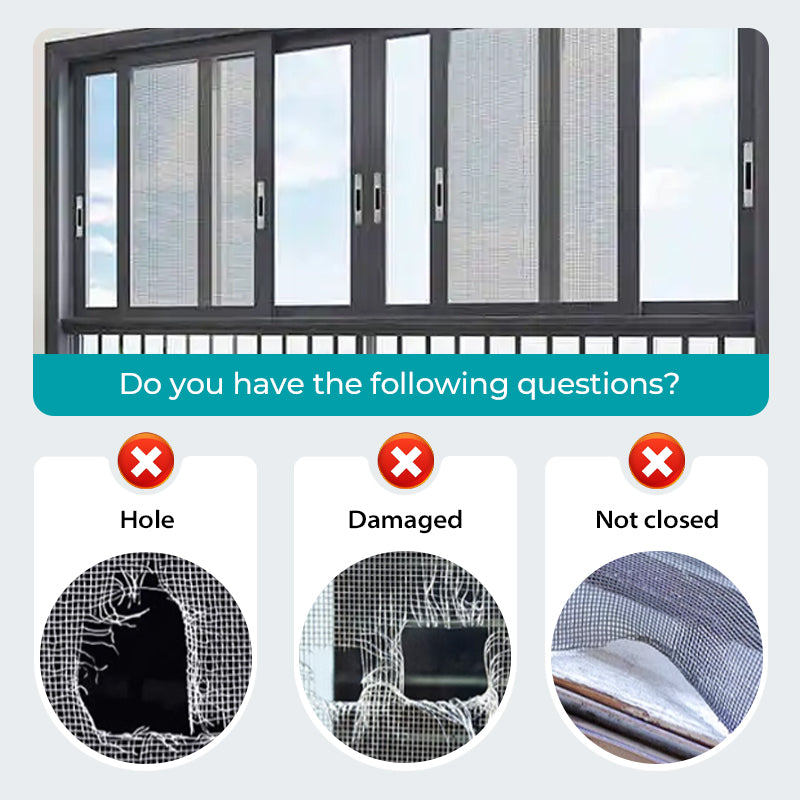 Self-adhesive DIY repair tape for window screen