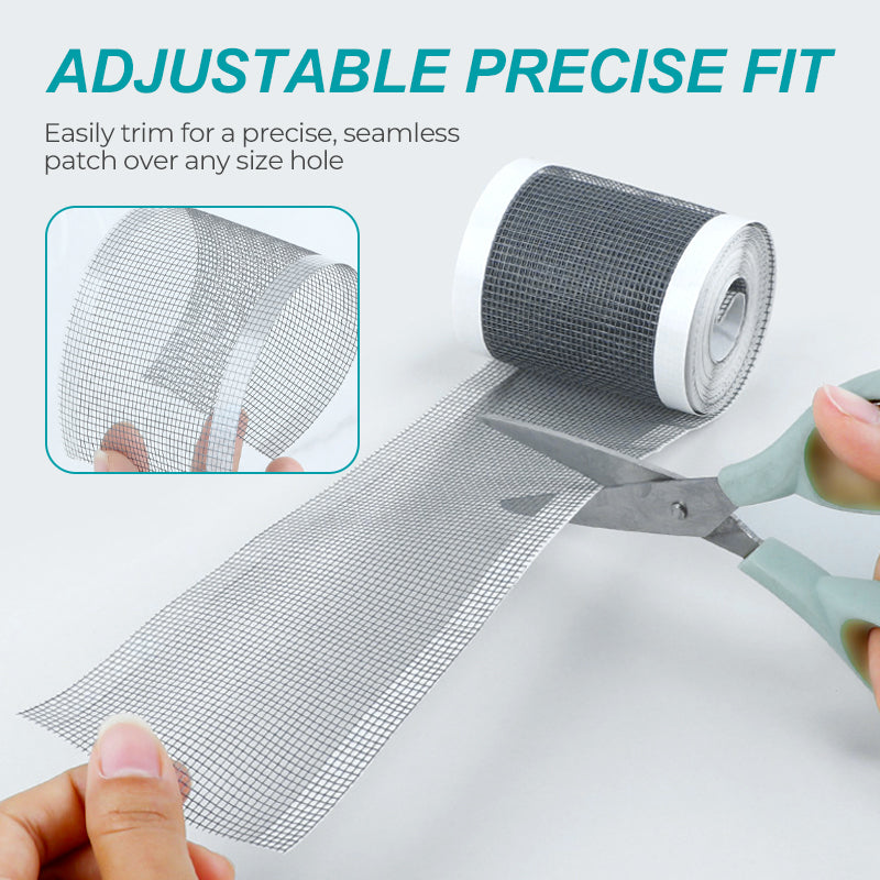 Self-adhesive DIY repair tape for window screen