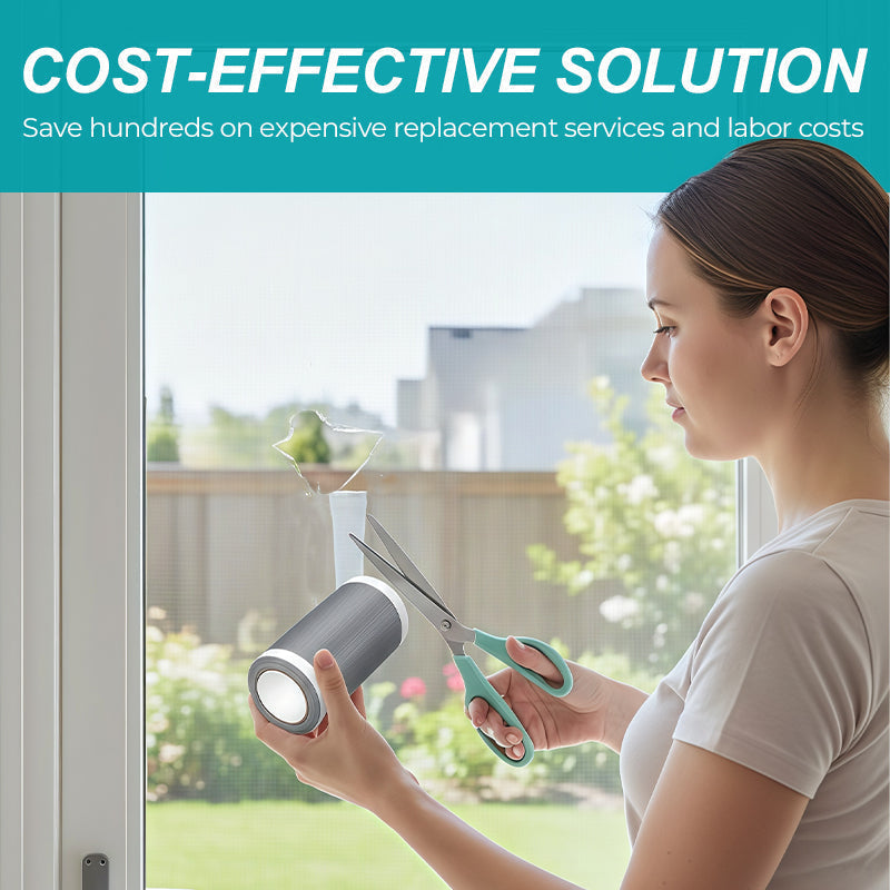 Self-adhesive DIY repair tape for window screen