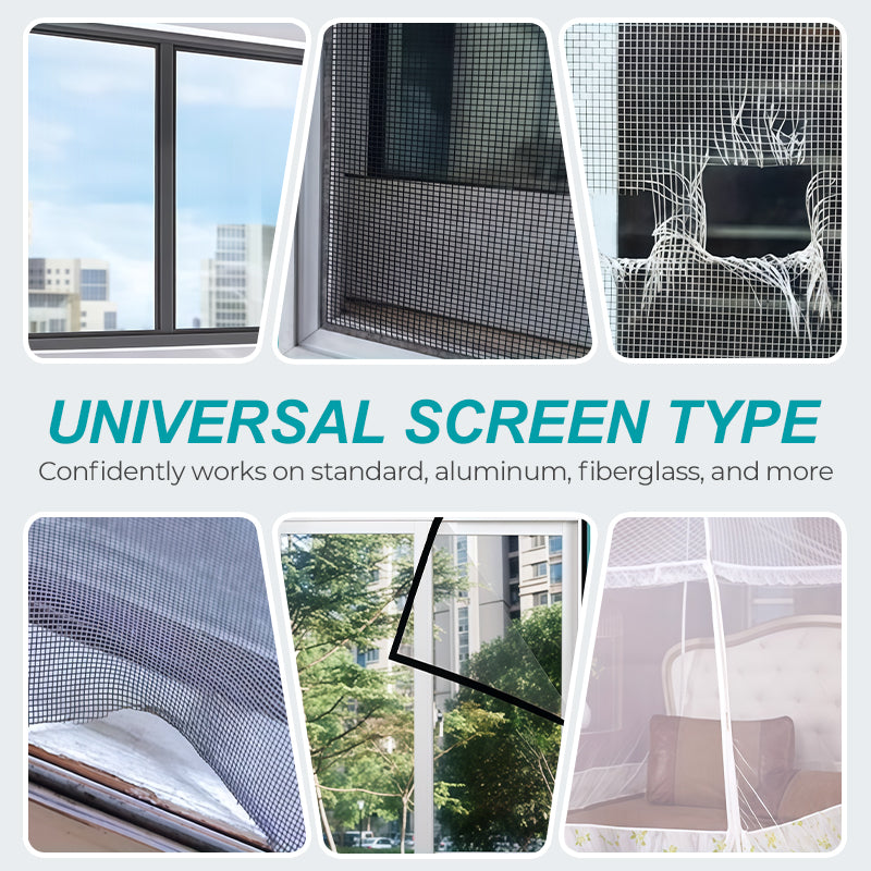 Self-adhesive DIY repair tape for window screen