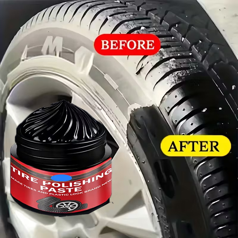🏆 Last Day Special:🚗Only £5 PCS✨ Car Tire & Plastic Trim Renewal Paste – Restores Shine, Prevents Cracking & Easy Application