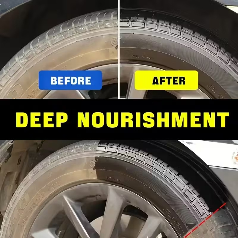 🏆 Last Day Special:🚗Only £5 PCS✨ Car Tire & Plastic Trim Renewal Paste – Restores Shine, Prevents Cracking & Easy Application