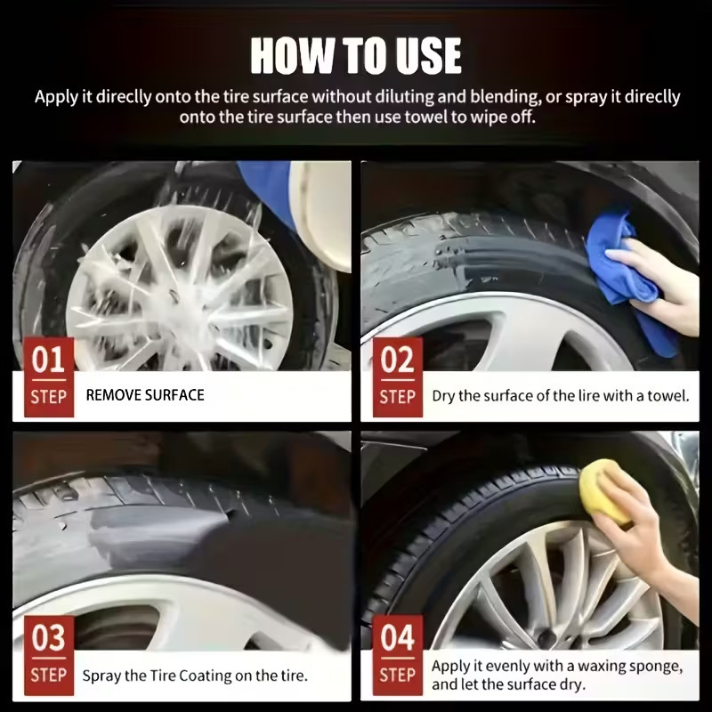 🏆 Last Day Special:🚗Only £5 PCS✨ Car Tire & Plastic Trim Renewal Paste – Restores Shine, Prevents Cracking & Easy Application