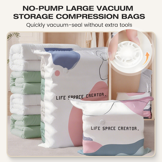 ⏰Last Day Offer: Just £3 per item!!!💞50K+ SOLD!🧳💨 No‑Pump Vacuum Storage Bags – Press & seal, no pump needed.