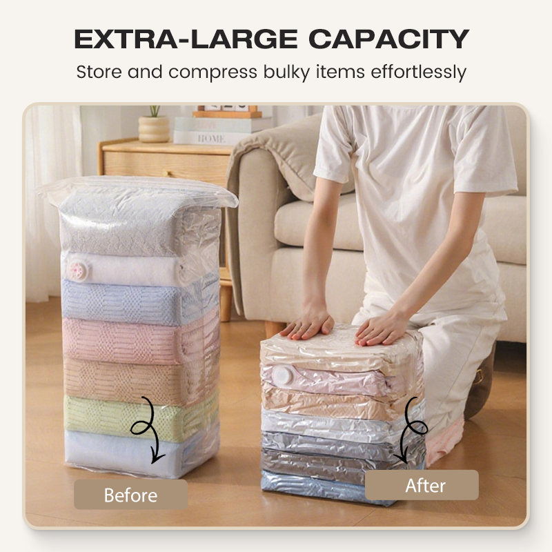 ⏰Last Day Offer: Just £3 per item!!!💞50K+ SOLD!🧳💨 No‑Pump Vacuum Storage Bags – Press & seal, no pump needed.
