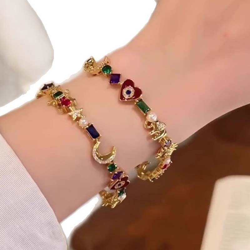 💐 Last Day Special Price £9.99 ! 🔥Buy 2 Get 1 Free💫Whimsical Celestial Charm Bracelet✨(Free Storage Box)