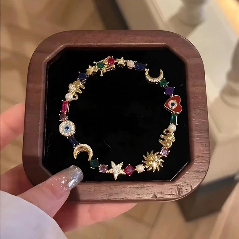 💐 Last Day Special Price £9.99 ! 🔥Buy 2 Get 1 Free💫Whimsical Celestial Charm Bracelet✨(Free Storage Box)