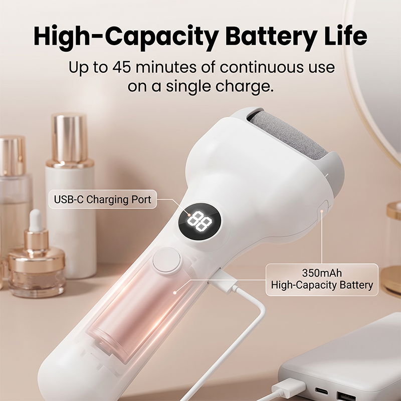 Rechargeable electric pedicure tool with intelligent pressure sens
