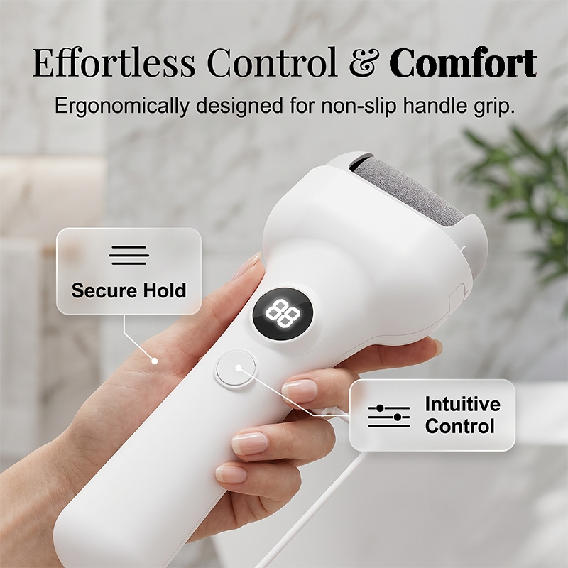 Rechargeable electric pedicure tool with intelligent pressure sens